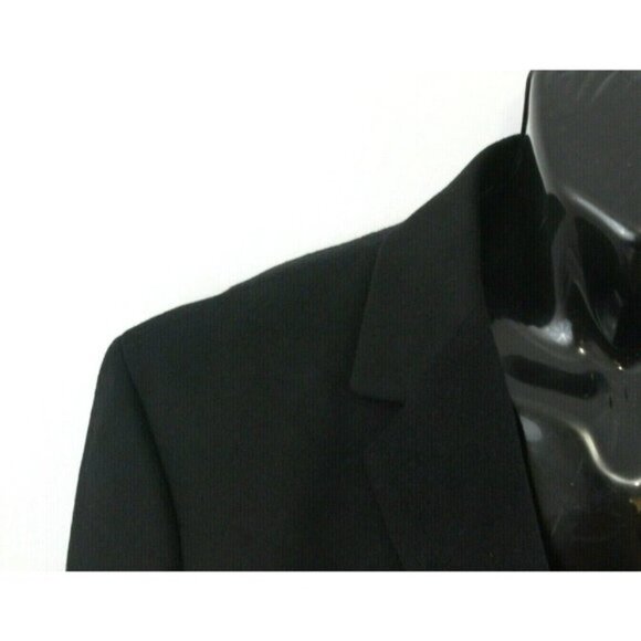 Nautica Men Coat BargeTailor Fit Three Button Wool Over Top Black Sz 48 R - Picture 7 of 15